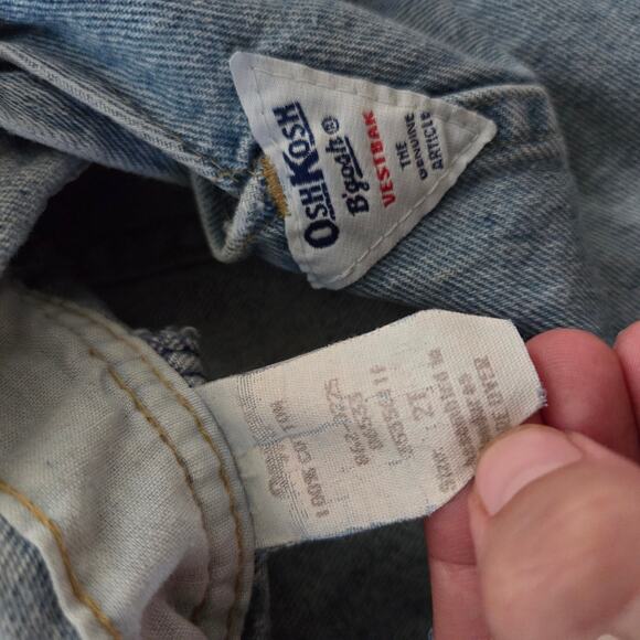 Vintage Oshkosh B'gosh Denim Overalls 2T - Picture 6 of 6